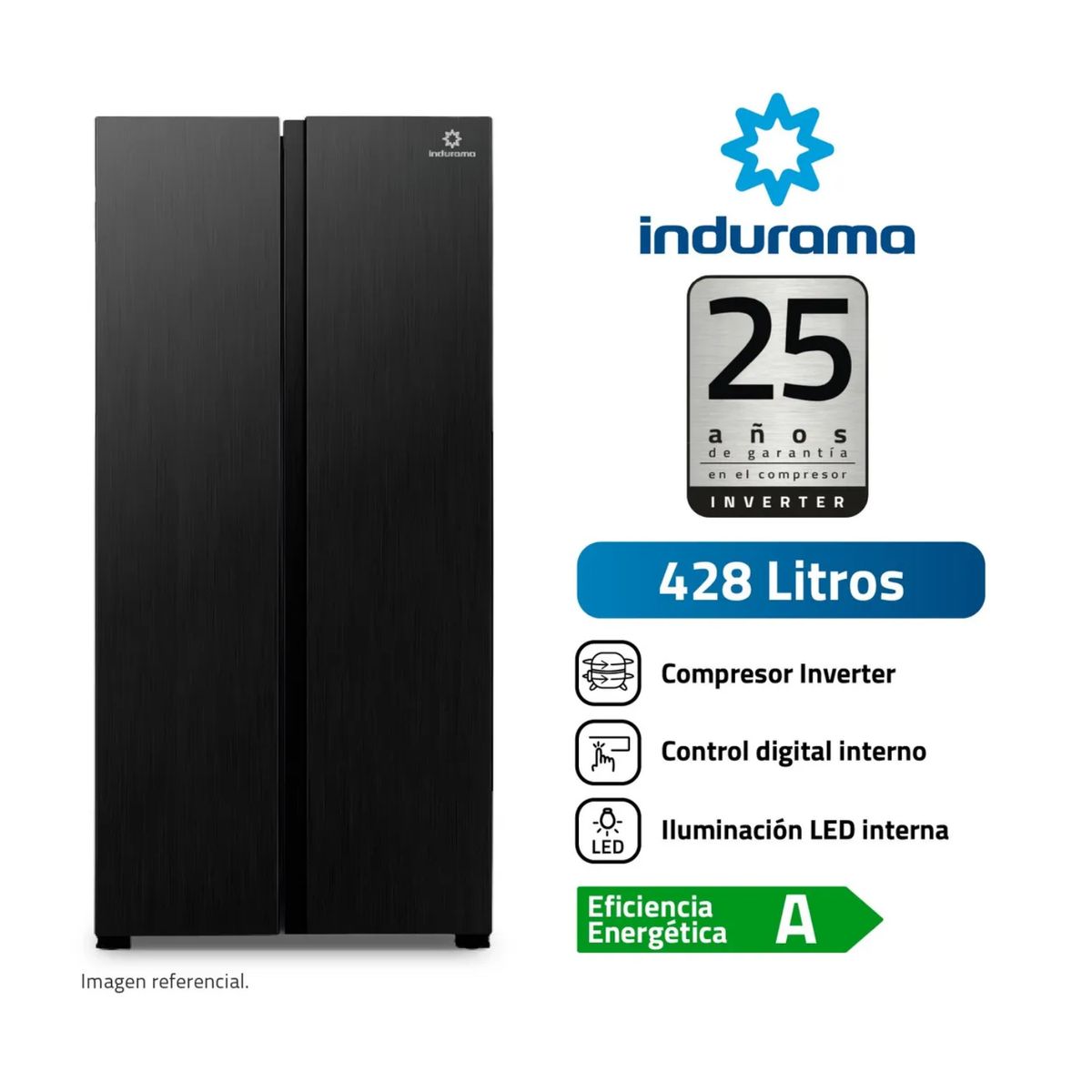 INDURAMA - REFRIGERADORA INDURAMA RI-769N 428L