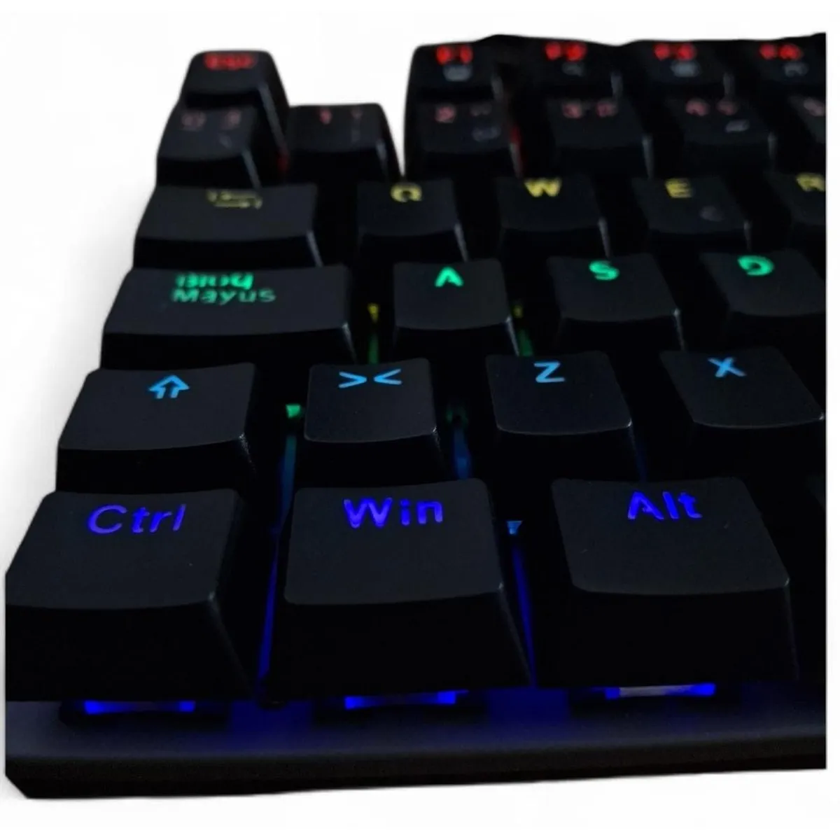 TEROS - Teclado Mecánico TEROS TE-4074G - Español - Retroiluminación Rainbow -  Negro