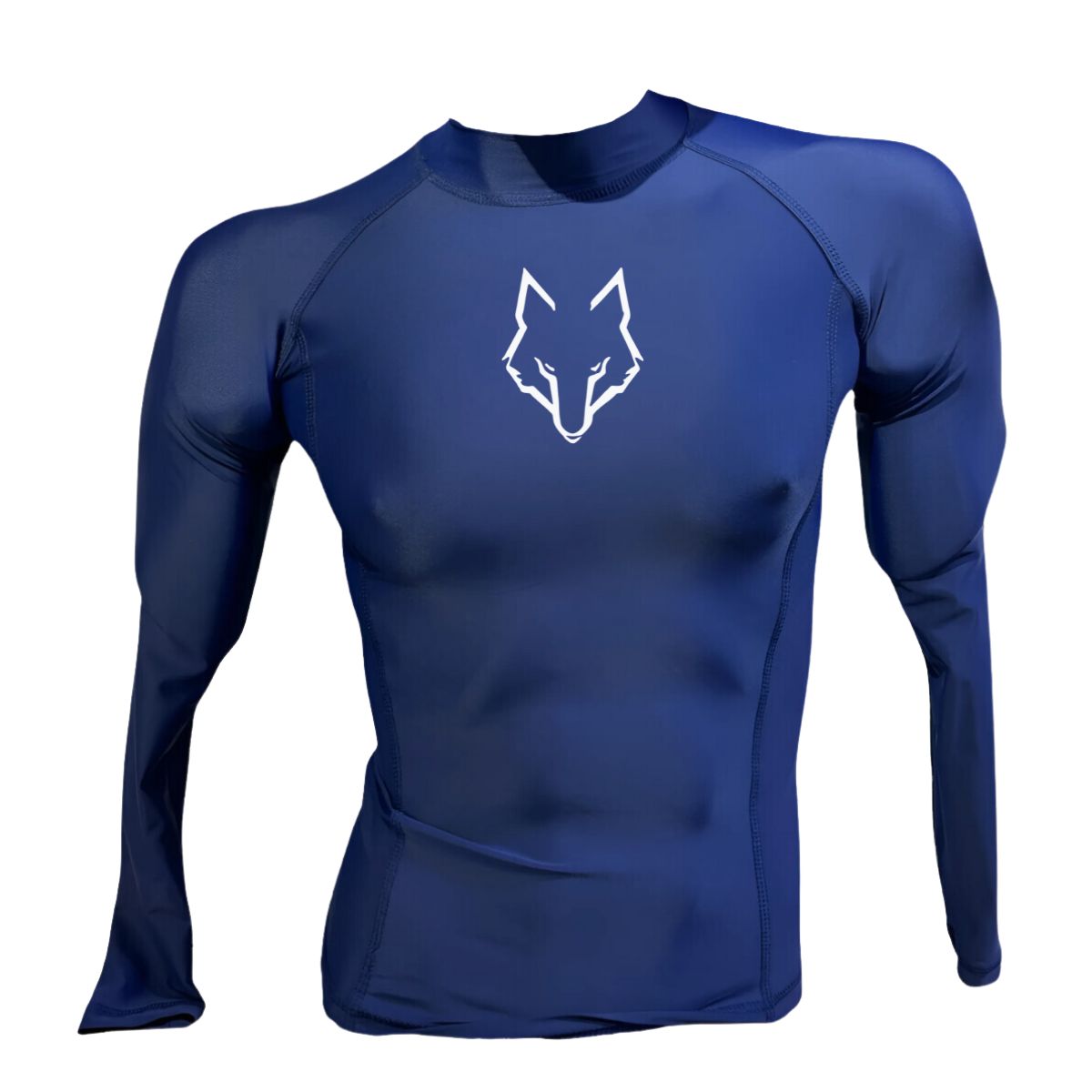 AQUA&MODA - LICRA CON PROTECCION UV AQUAMODA LAMLLBOBRA LOBO UNISEX AZUL LOGO BLANCO REFLECTIVO