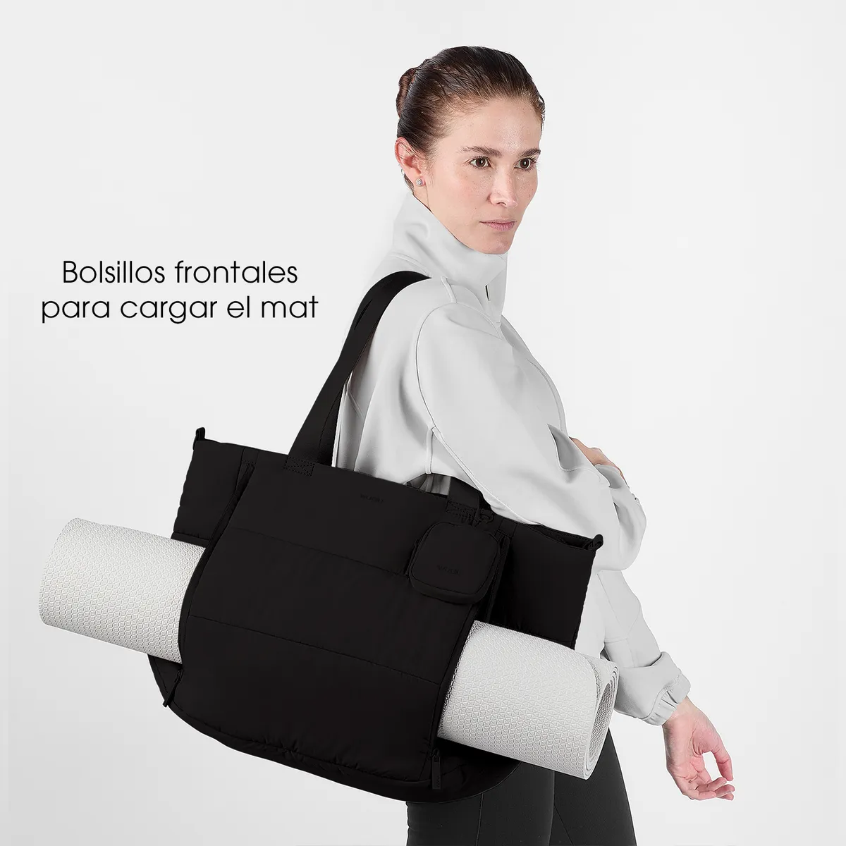 WUALU - Bolso Puffer Tote Bag Porta Laptop Bolso de Viaje y Gym Cartera Tote De Viaje Mujer