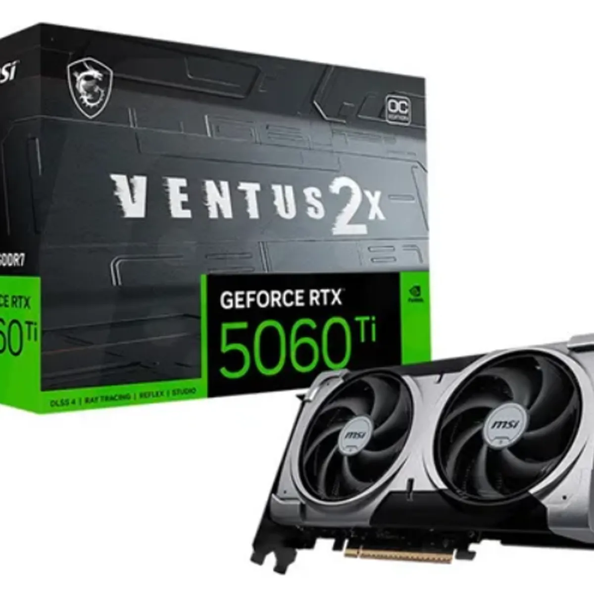 Msi - TARJETA DE VIDEO MSI RTX 5060 TI VENTUS  PLUS 5060 TI 8G VENTUS 2X OC PLUS 8GB - GDDR7 X2 FAN 128 BIT