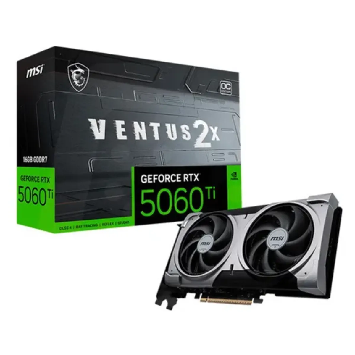 Msi - TARJETA DE VIDEO MSI RTX 5060 TI VENTUS  PLUS 5060 TI 8G VENTUS 2X OC PLUS 8GB - GDDR7 X2 FAN 128 BIT