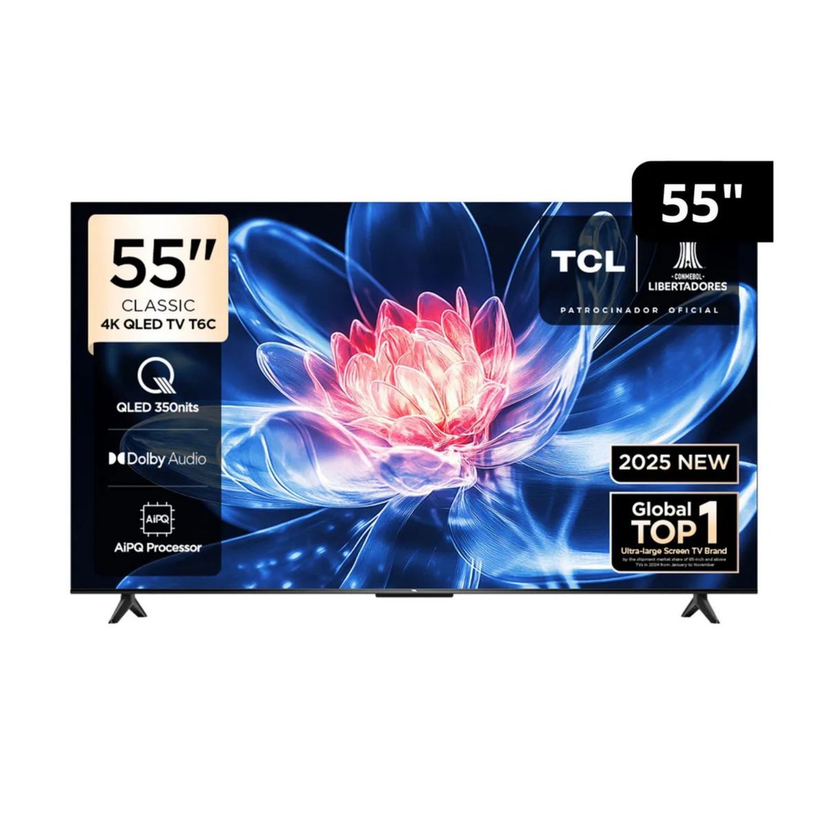 TCL - Televisor TCL 55" Qled 4k 55T6C Google Tv 60 HZ