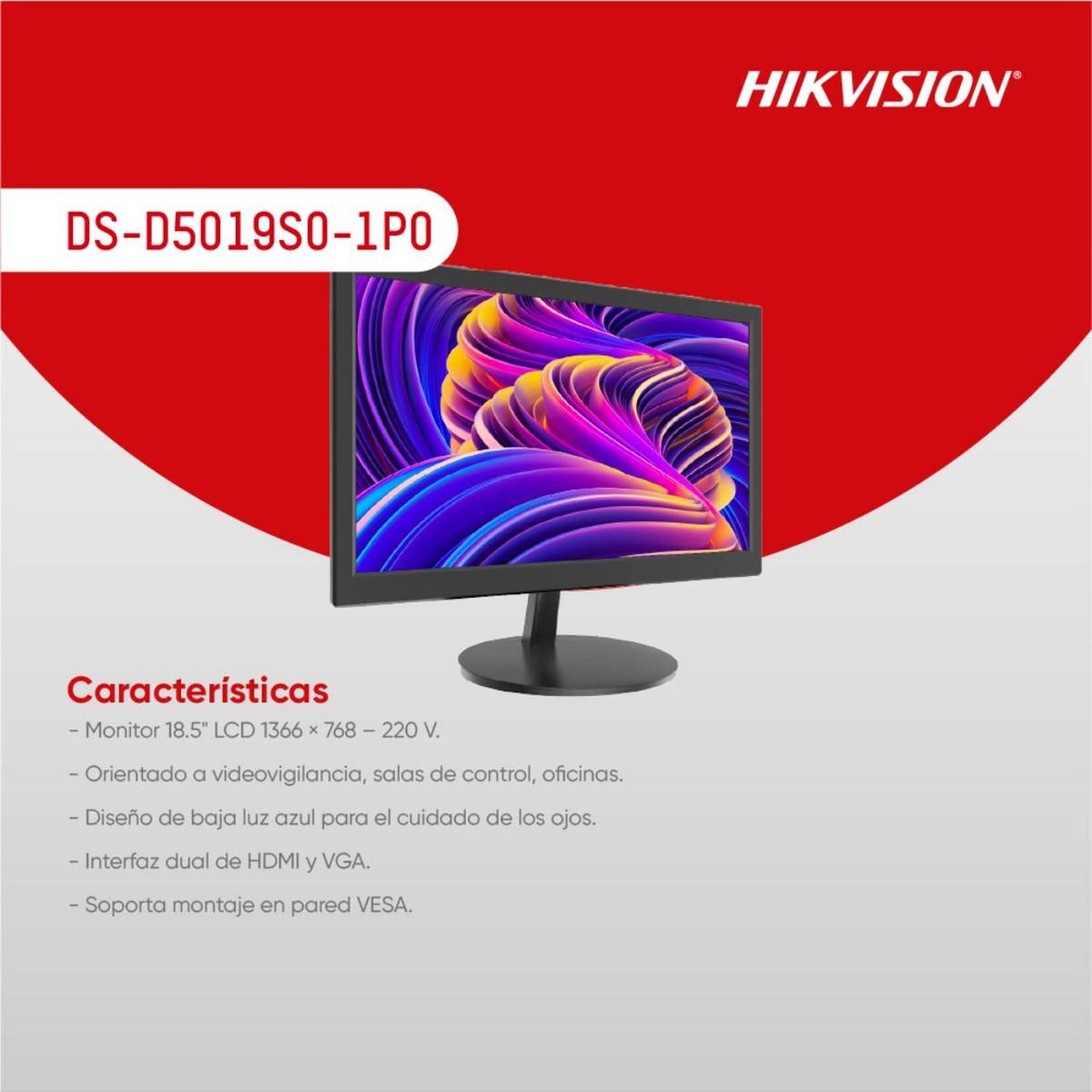 HIKVISION - Hikvision Monitor 18.5 LCD