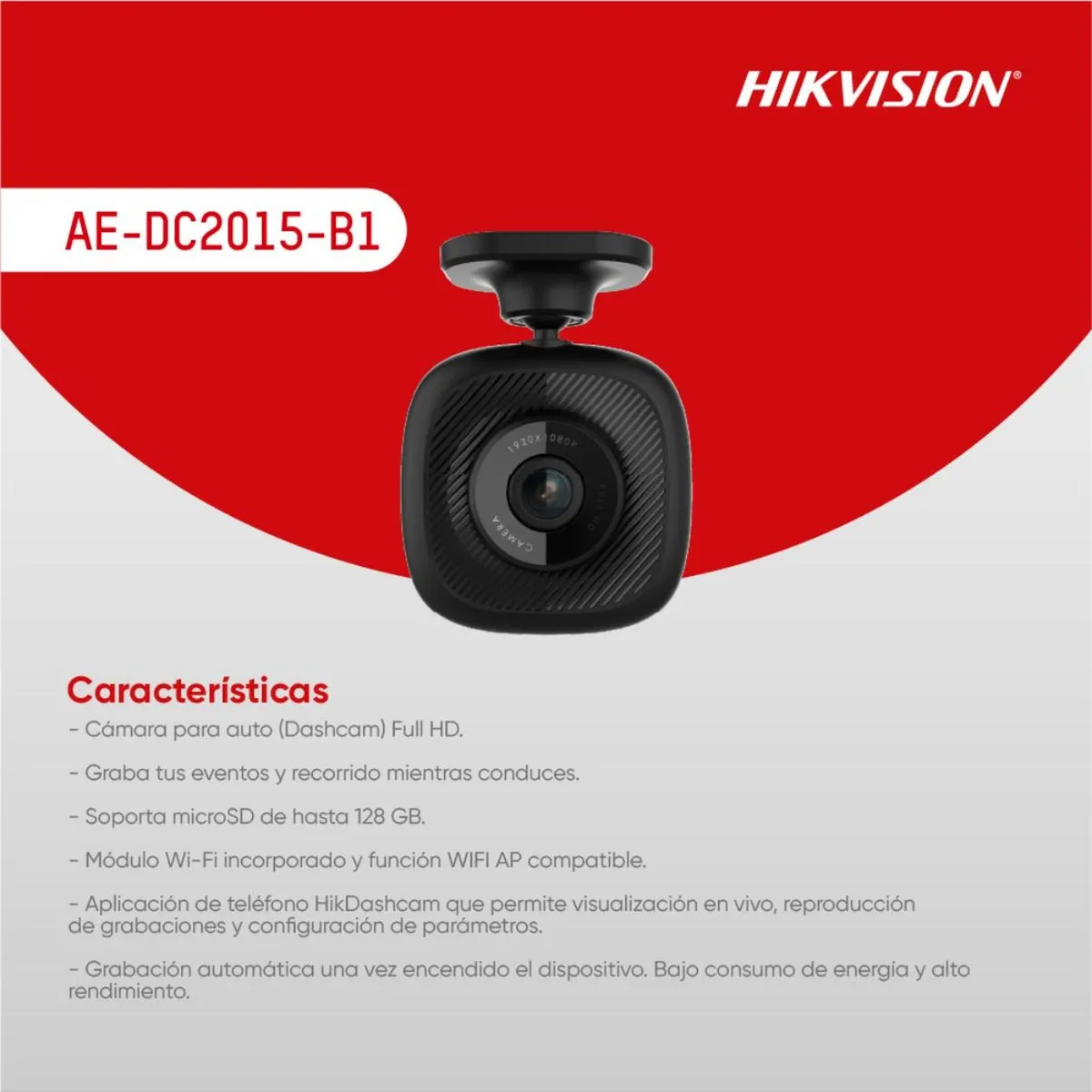 HIKVISION - Hikvision Cámara para auto Dashcam
