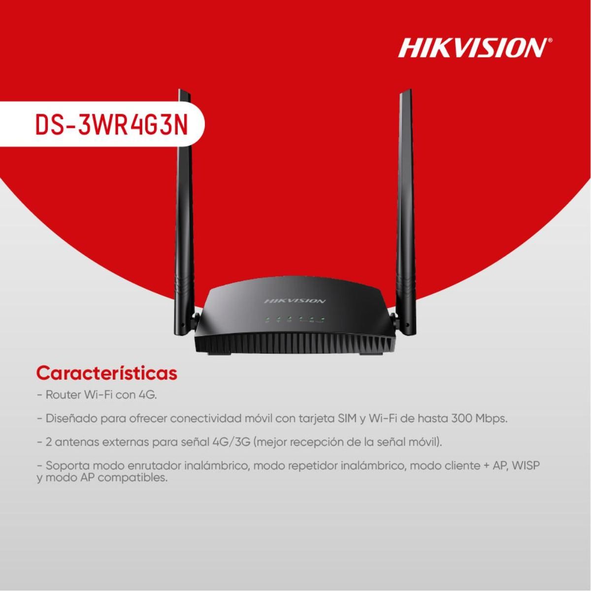 Hikvision - Hikvision Router wifi 4 con 4G