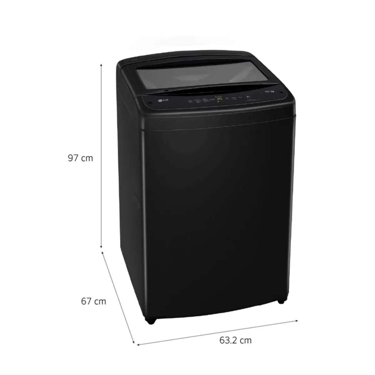 LG - Lavadora LG 16 kg Carga Superior TurboDrum™ WT16OBVTB – Onyx Negro