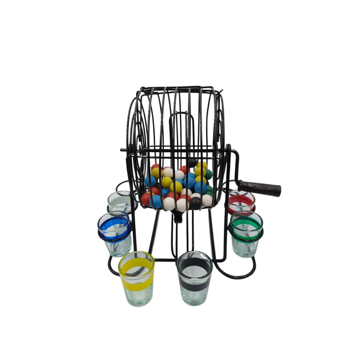 GENERICO - Juego de Mesa para Adultos Drinking Bingo - Set con 6 Vasos de Vidrio