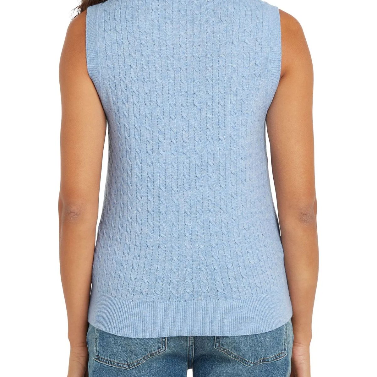 TOMMY HILFIGER - SWEATER MINI CABLE C-NECK TANKTOP