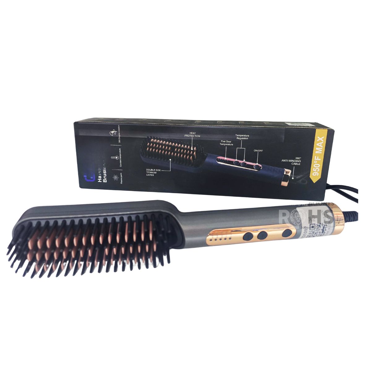 Cepillo Alisador Para Cabello Largo y Corto LQ, marca ROHS - Foto Principal