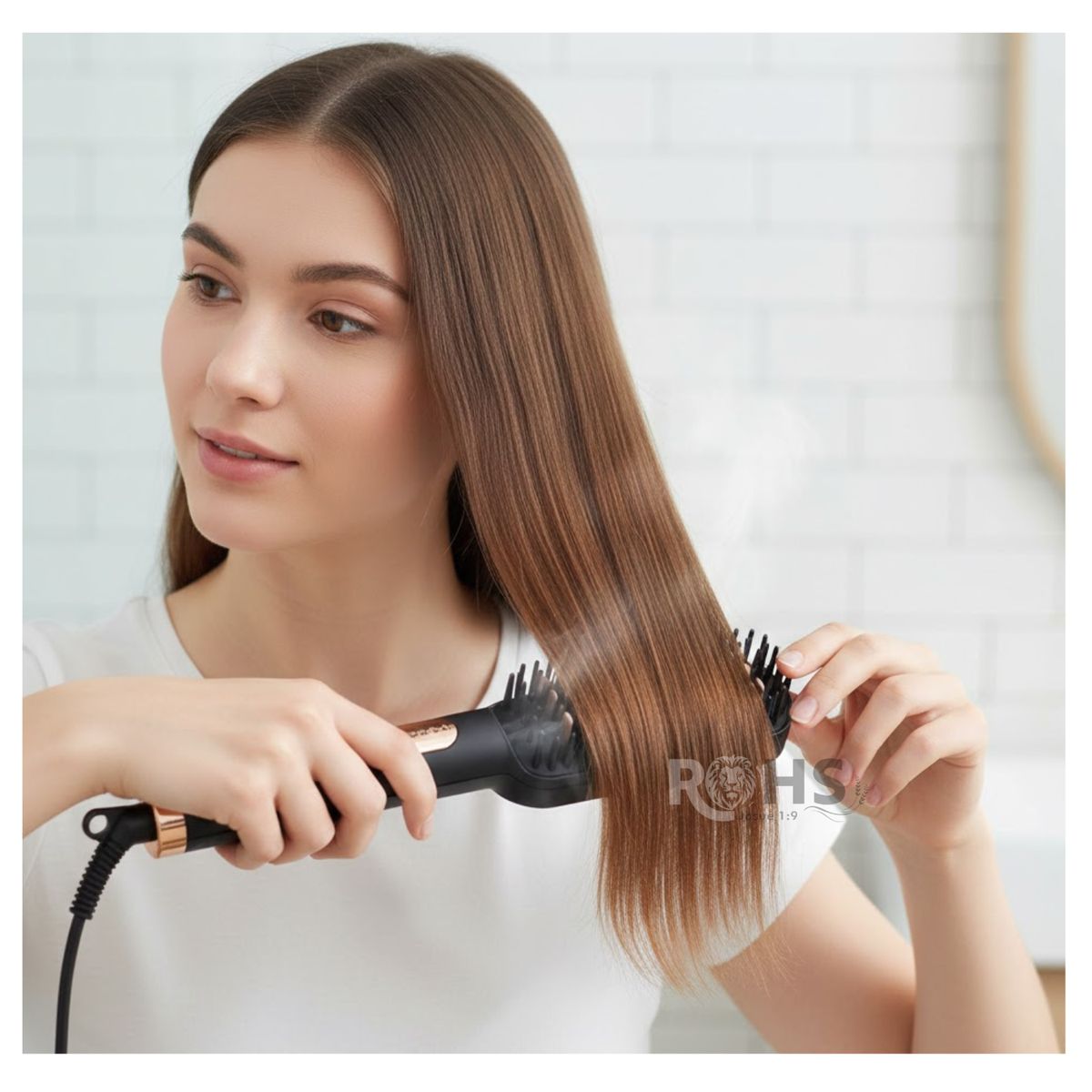 Cepillo Alisador Para Cabello Largo y Corto LQ, marca ROHS - Foto 2