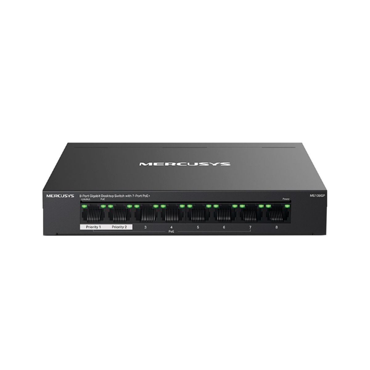 MERCUSYS - SWITCH MERCUSYS MS108GP 8 PUERTOS RJ45 10-100-1000MBPS P-N MS108GP