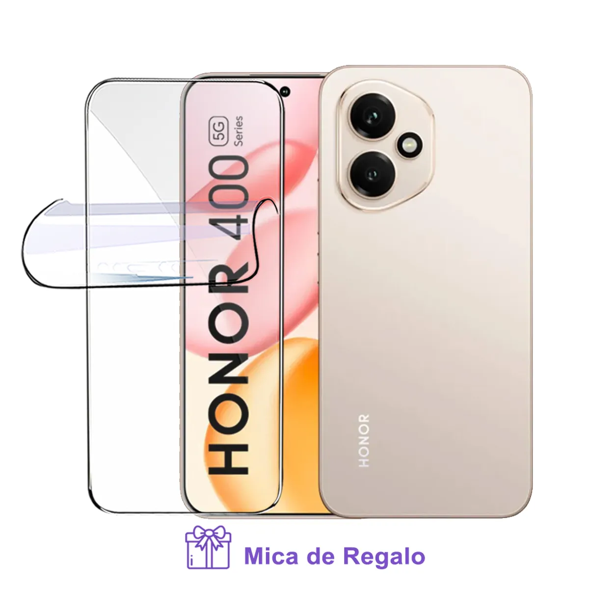 HONOR - HONOR 400 5G 12GB RAM / 512GB ROM - DESERT GOLD + MICA HIDROGEL - REGISTRADO