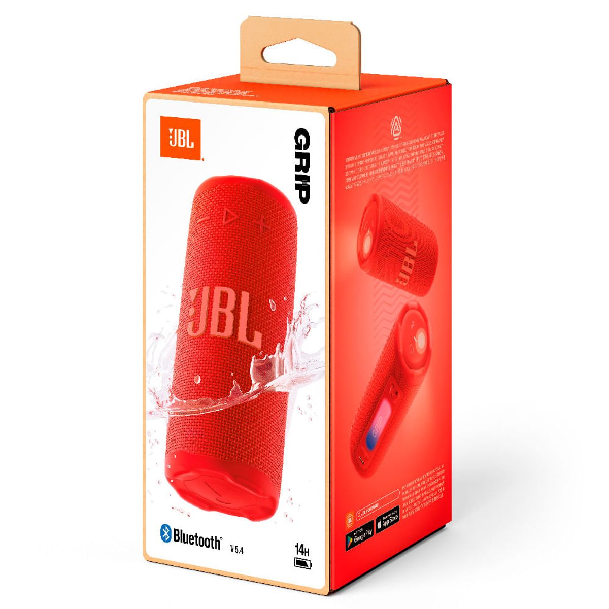 JBL - JBL GRIP  - COLOR ROJO - PARLANTE BLUETOOTH PORTATIL 16 WATTS