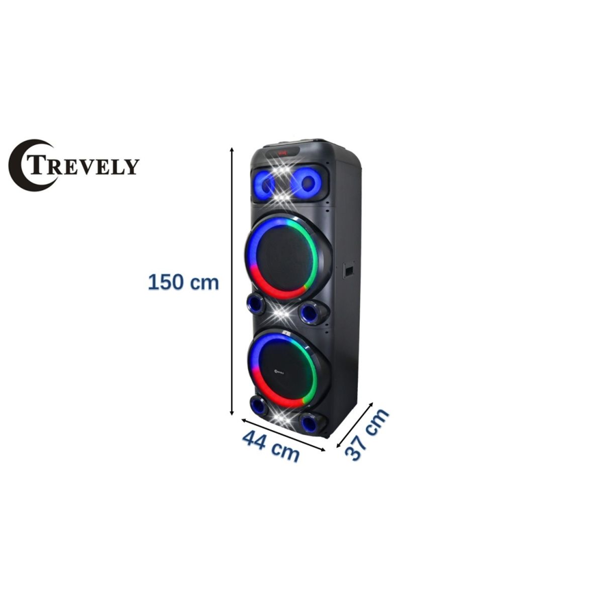 TREVELY - Parlante Portatil DUAL 15 TREVELY WT-1540 - 1500W