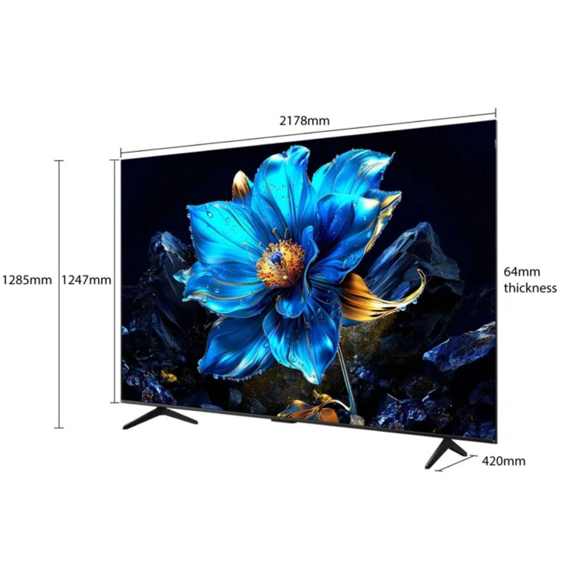 TCL - Televisor TCL QLED 85" 4K UHD  Smart TV GOOGLE TV 85P7K -CONTROL DE VOZ MANOS LIBRES