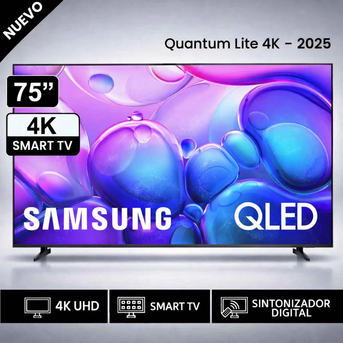 SAMSUNG - Televisor Samsung QLED 75" Smart TV 4K QN75Q6FA - Nuevo 2025