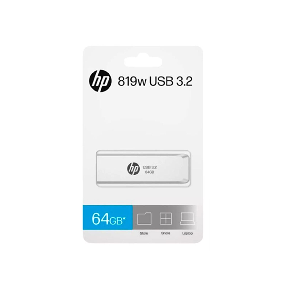 HP - MEMORIA USB HP X819W 64GB USB 3.2 VELOCIDAD DE LECTURA PN HPFD819W-64