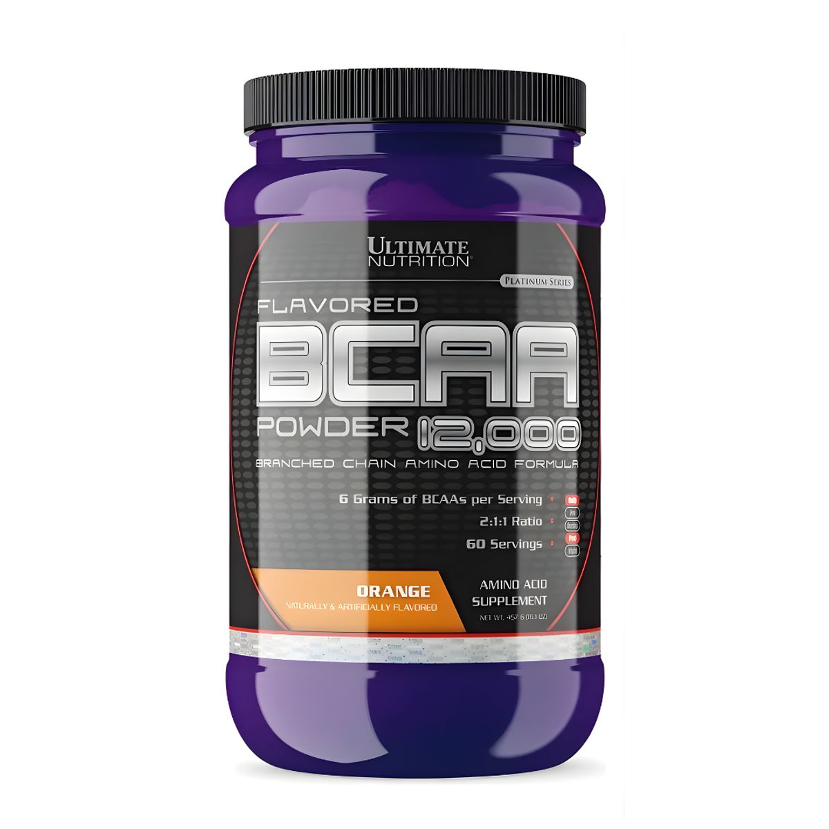 Ultimate Nutrition - Bcaa 12000 Aminoácidos Ultimate Nutrition / 60 Servicios - Orange + Straps