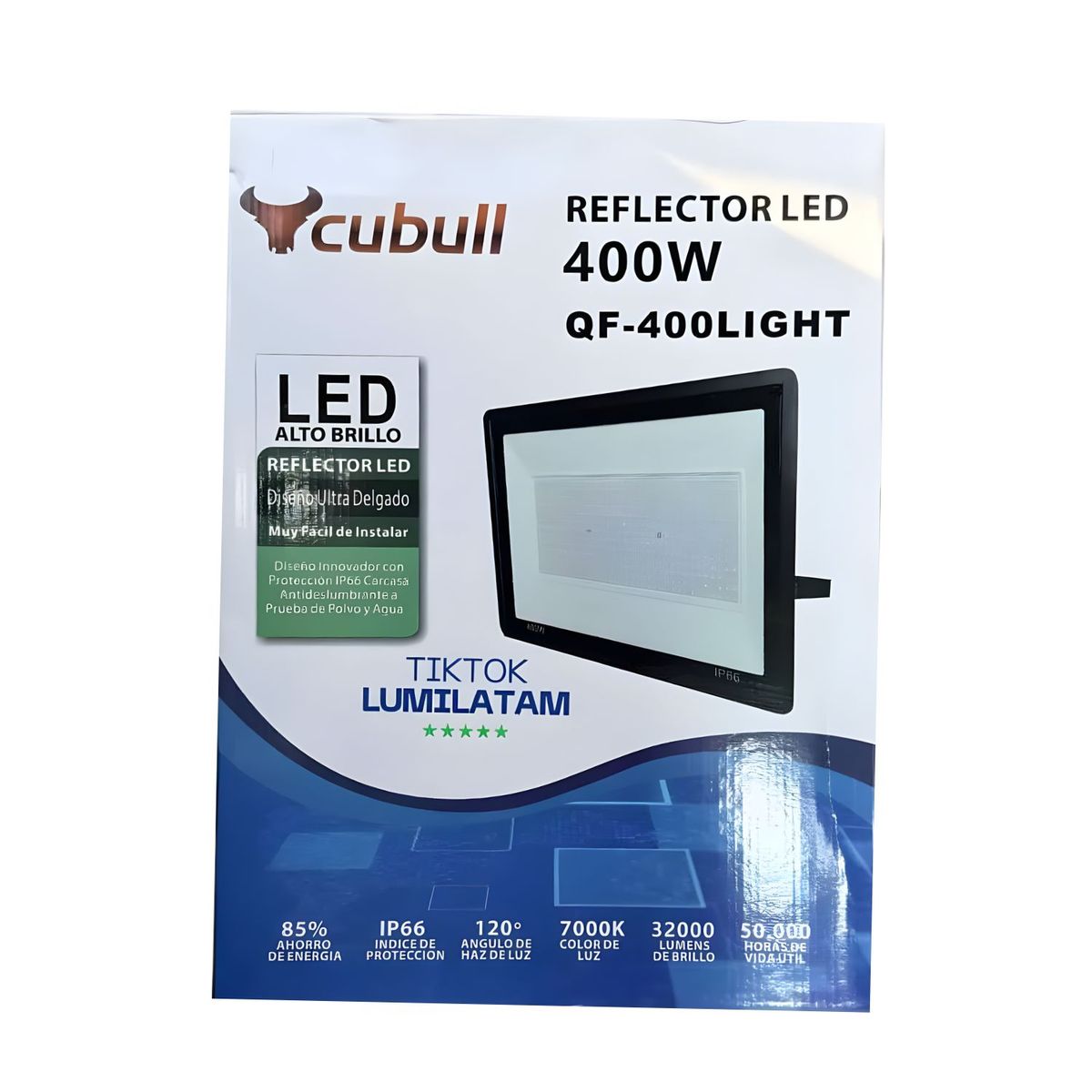 Reflector de Pared LED de 400W IP66, marca CUBULL - Foto 2