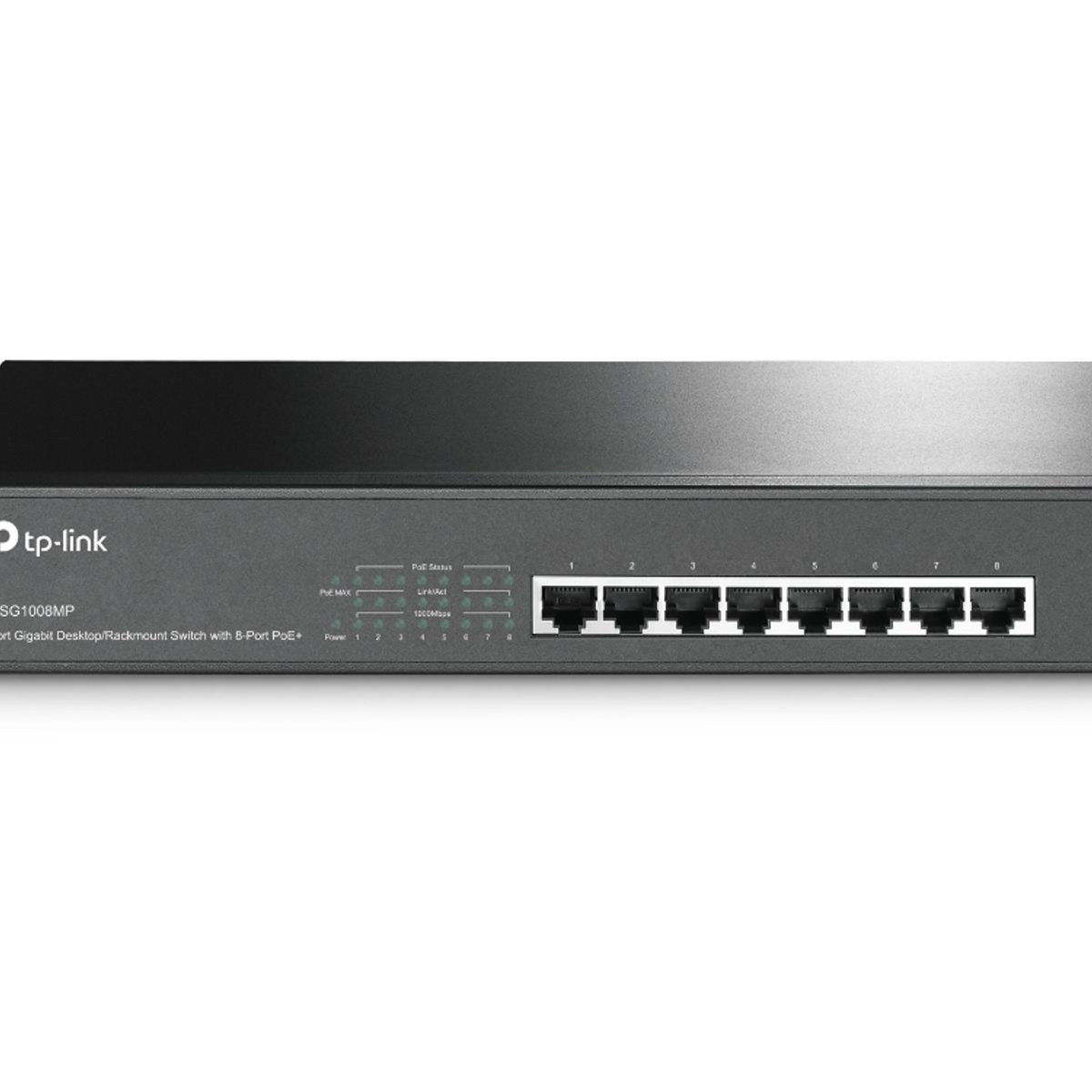 TP LINK - Switch de 8 puertos Gigabit con PoE + para escritorio / montaje en rack