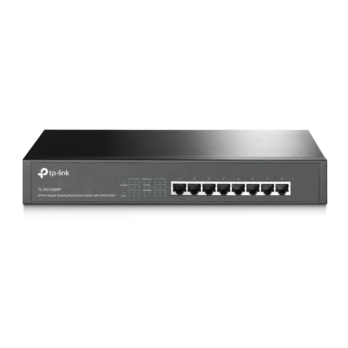 TP LINK - Switch de 8 puertos Gigabit con PoE + para escritorio / montaje en rack