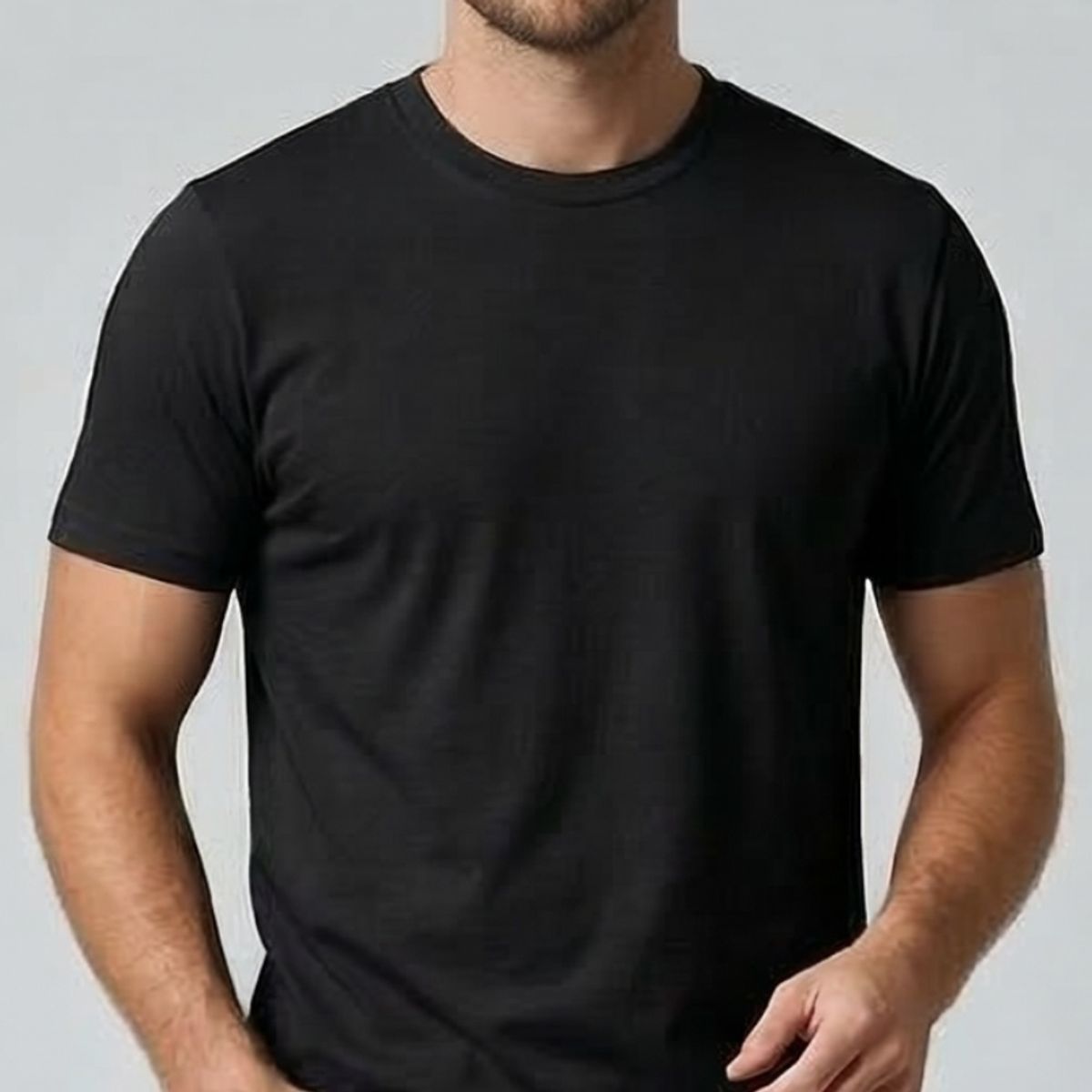 GENERICO - Polo Básico Hombre Algodón Regular Fit Negro