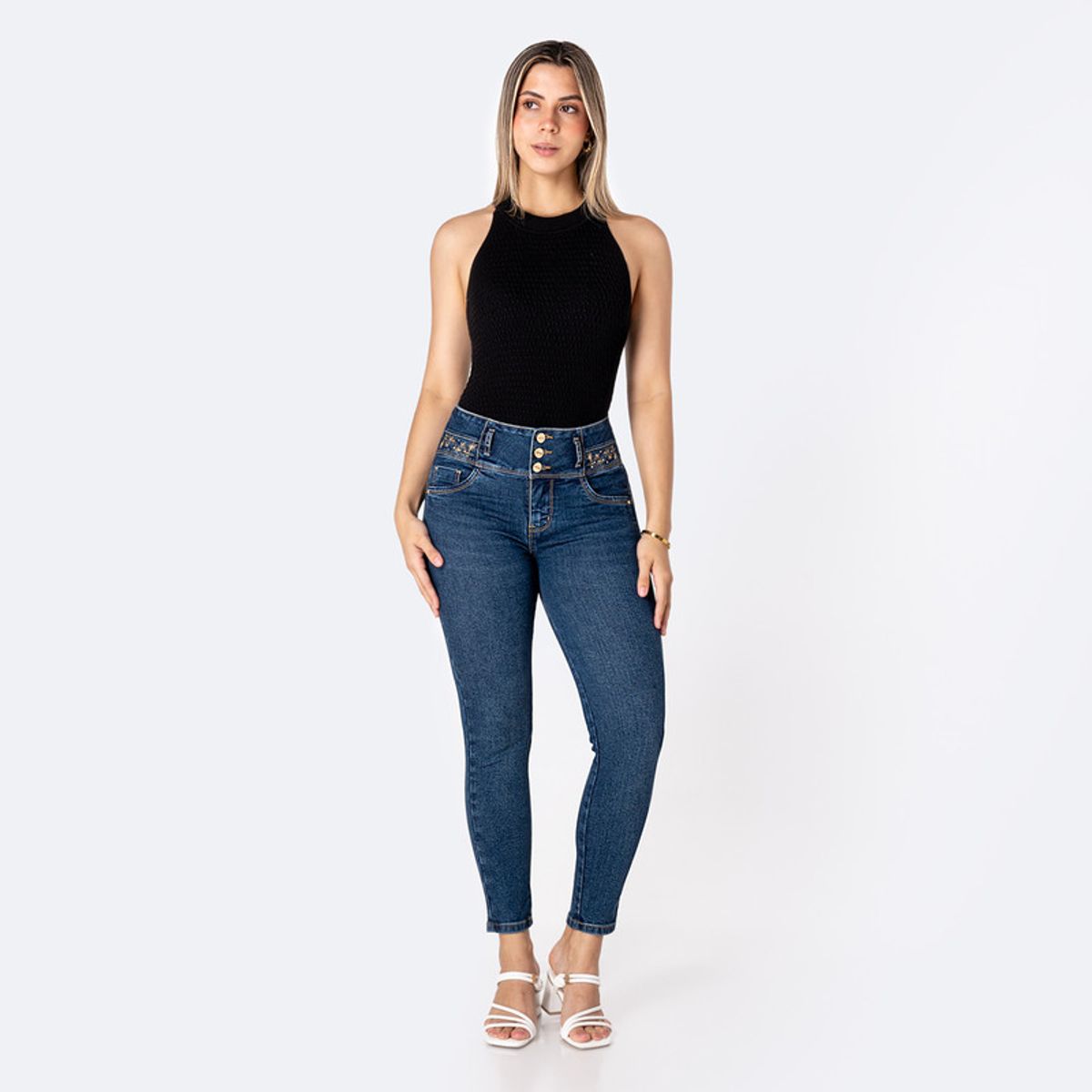 PIONIER - Pantalon Moda Sakuraa Denim Stretch Mujer