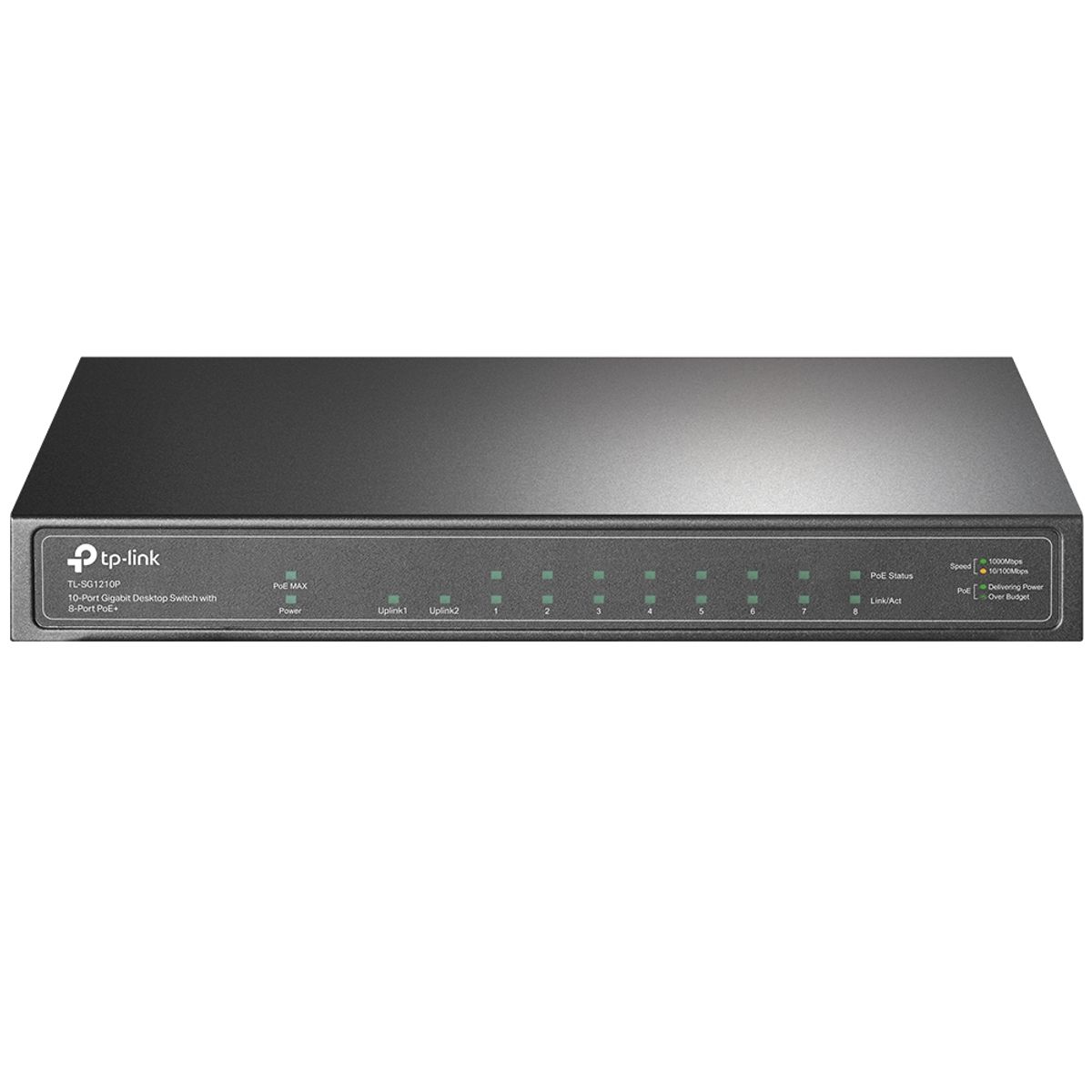 TP LINK - Switch de escritorio Gigabit de 10 puertos con PoE + de 8 puertos