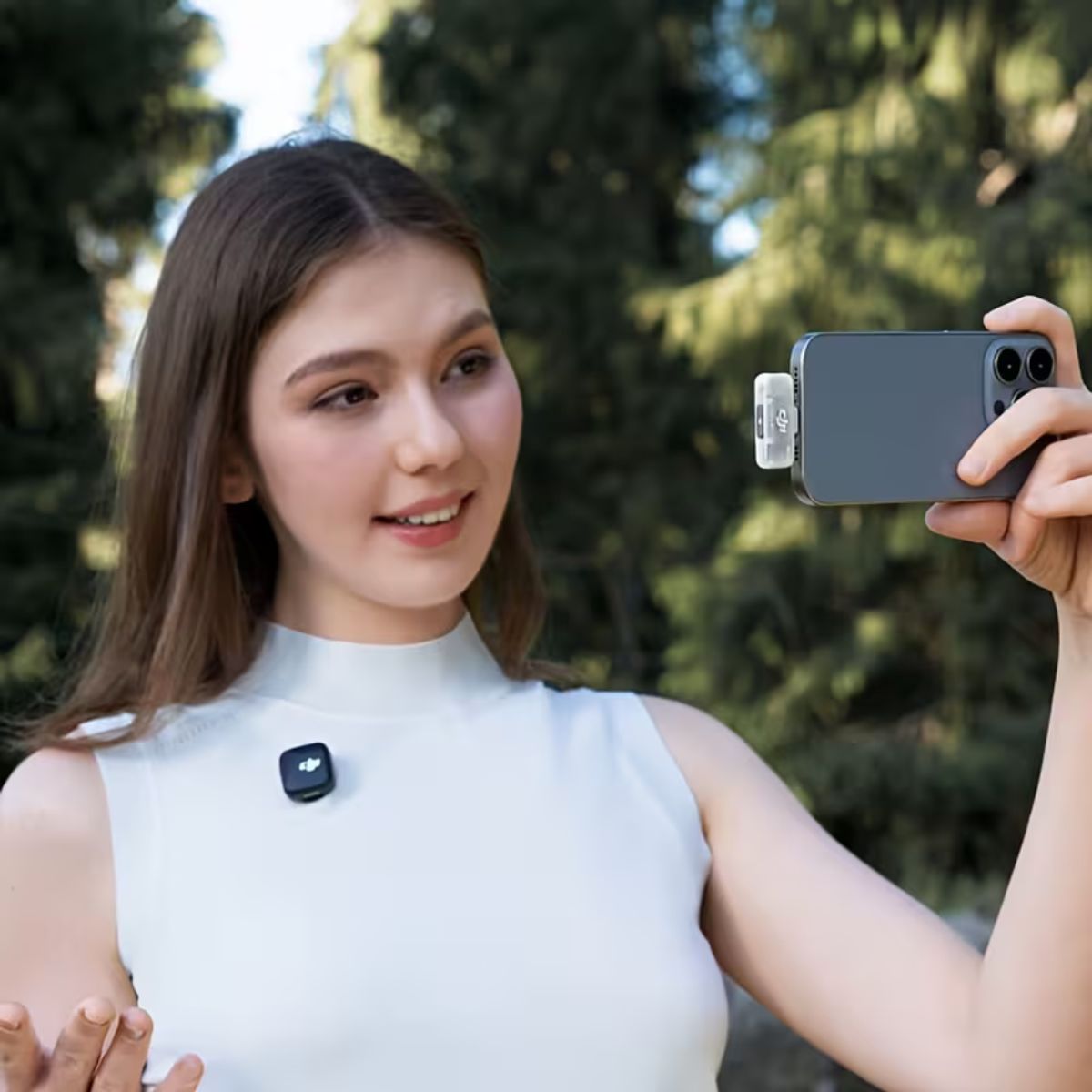 DJI - DJI Mic Mini (2 Tx + 1 Rx Movil) Micrófono Inalámbrico para iPhone 17 16 15 Android Cancelación