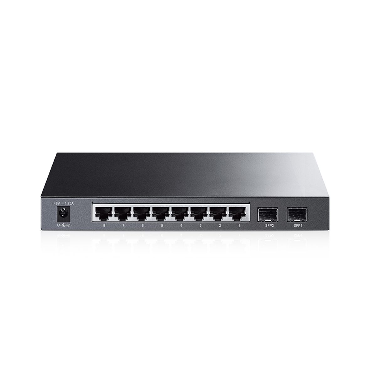 TP LINK - Smart Switch de 8 puertos Gigabit PoE con 2 ranuras SFP