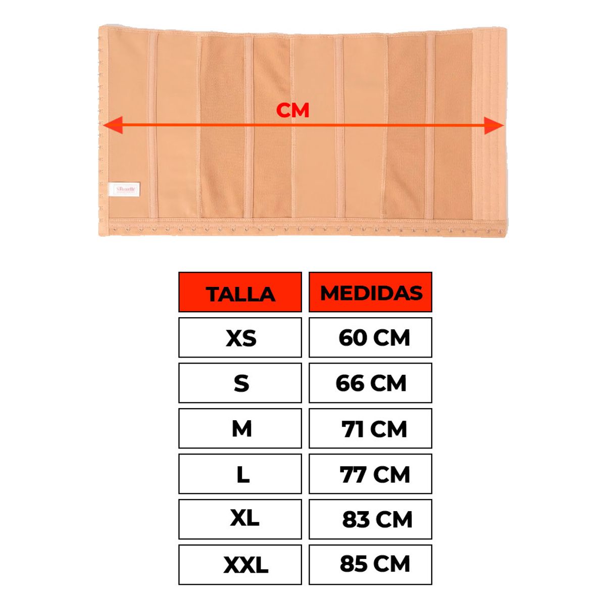 SILHOUETTE - Faja Cinturete Silhouette Peter Pan 100 % Latex Beige