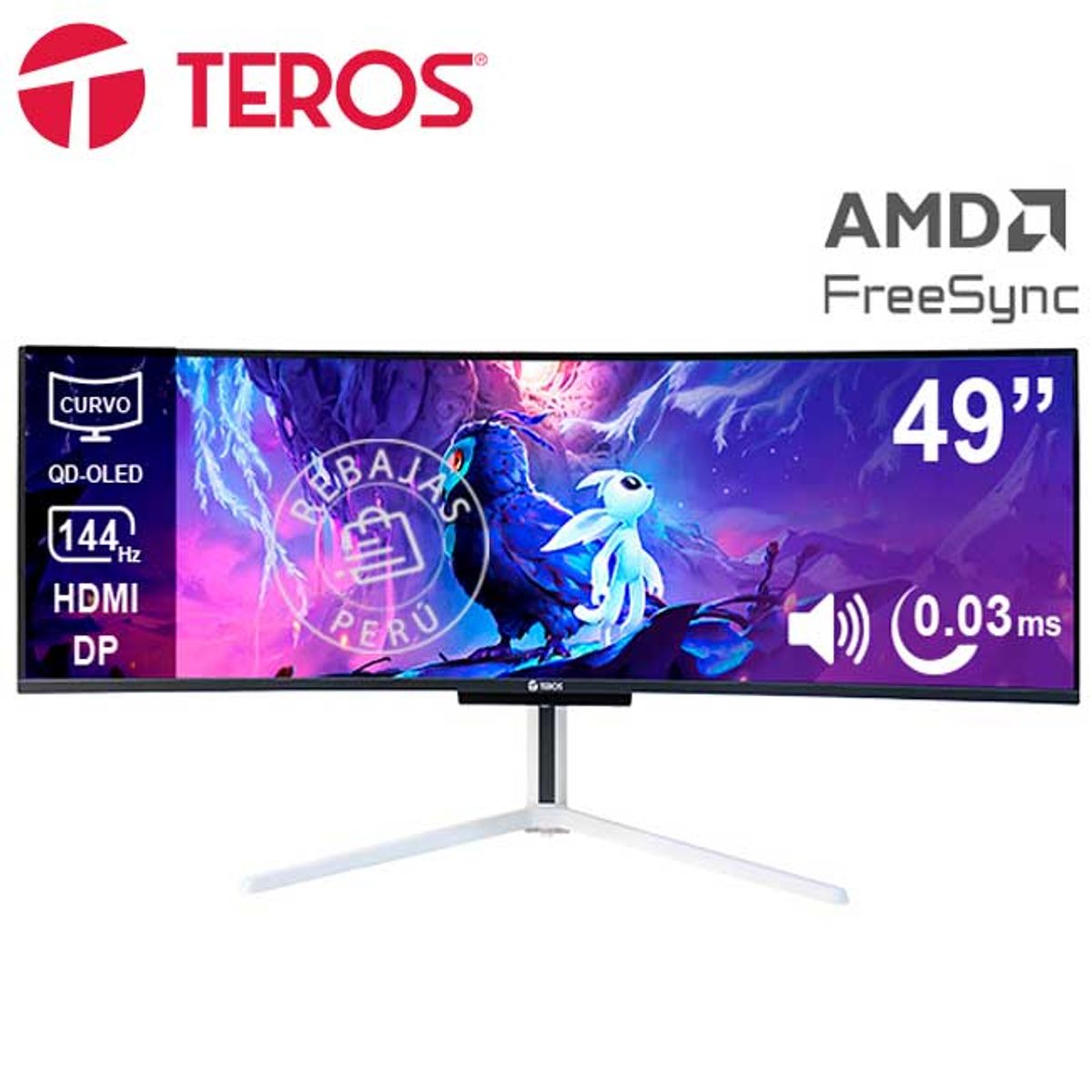 TEROS - Monitor Curvo Gaming TEROS TE-4920G 49 QD-OLED 144Hz