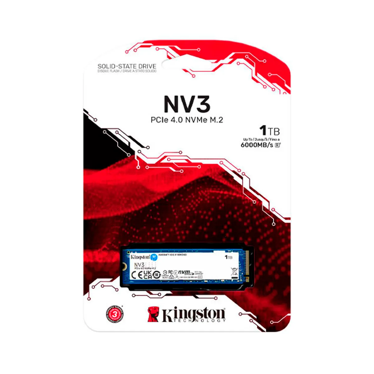 KINGSTON - UNIDAD DE ESTADO SOLIDO KINGSTON 1TB M.2 2280 NVME P-N SNV3S-1000G