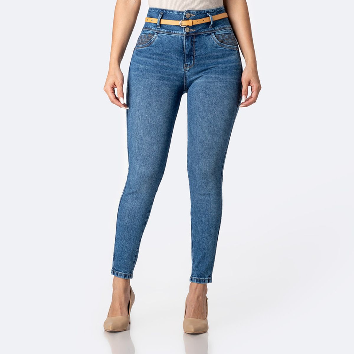 PIONIER - Pantalon Moda Kianah Denim Stretch Mujer