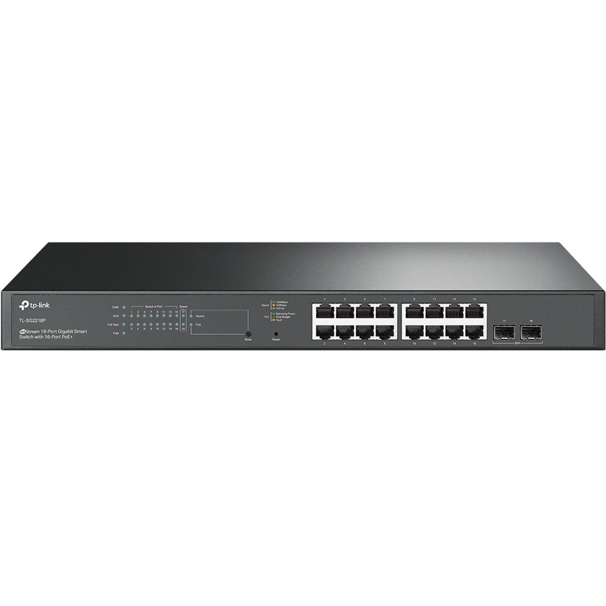 TP LINK - Switch Omada Smart de 18 puertos Gigabit, con 16 puertos PoE+