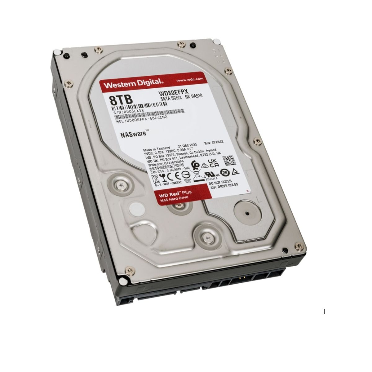 WESTERN DIGITAL - Disco Duro Western Digital Red plus 8TB NAS SATA 5640 rpm Cache256MB