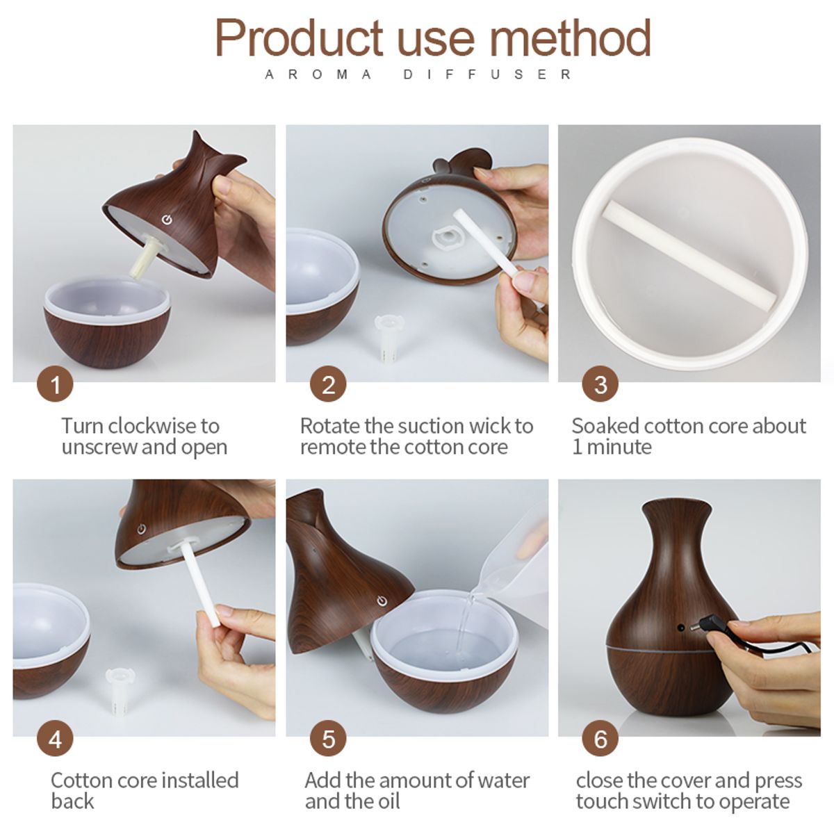 GENERICO - Humidificador Para Sala Dormitorio De Esencias Aromatizador Portatil