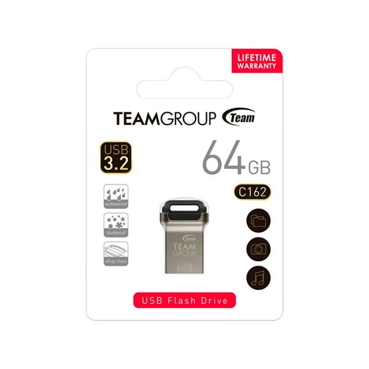 TEAMGROUP - MEMORIA USB 64GB C162 3.2 TEAM GROUP METAL P-N TC162364GB01