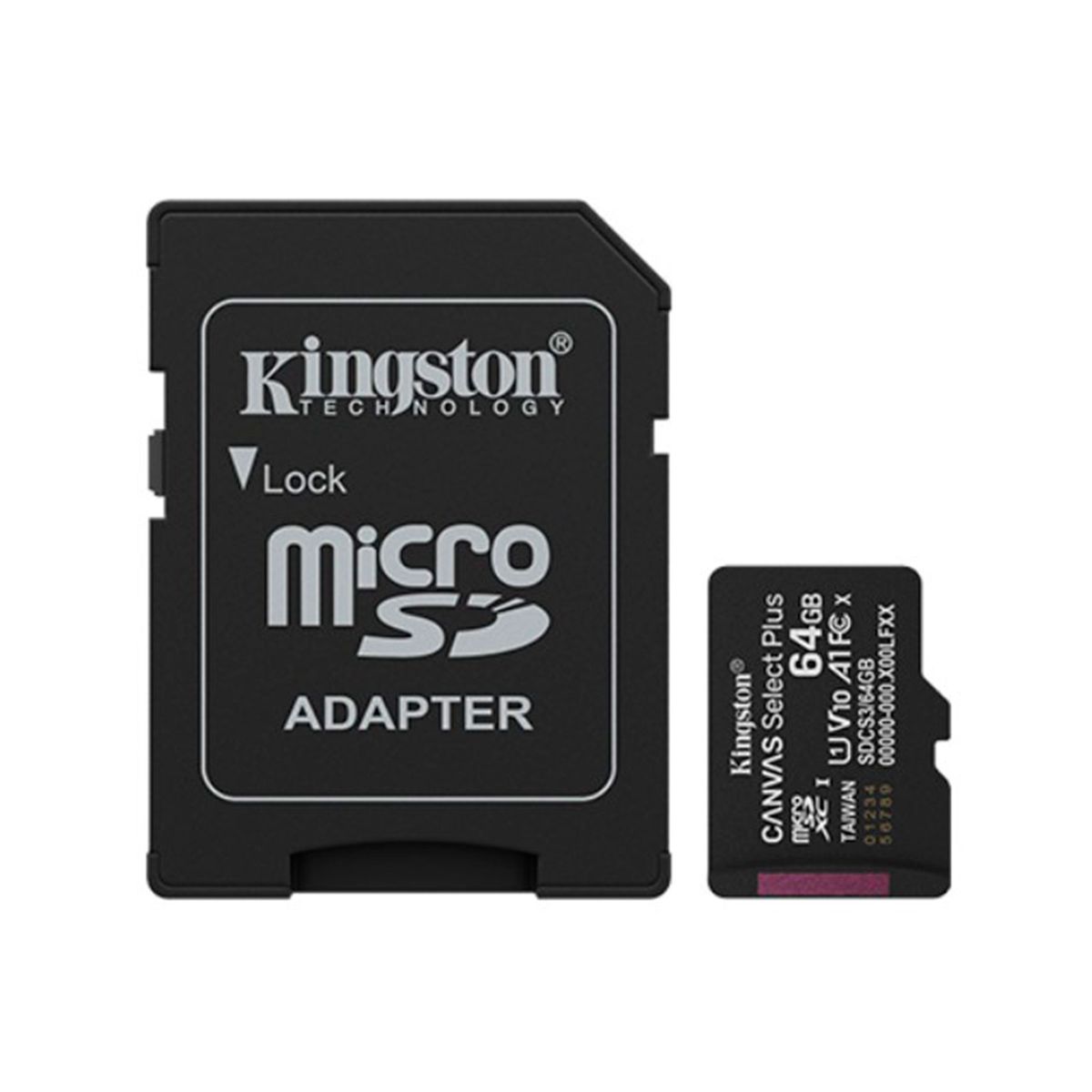 KINGSTON - MEMORIA MICROSD KINGSTON CANVAS 64GB 100MB-S PN SDCS3-64GB