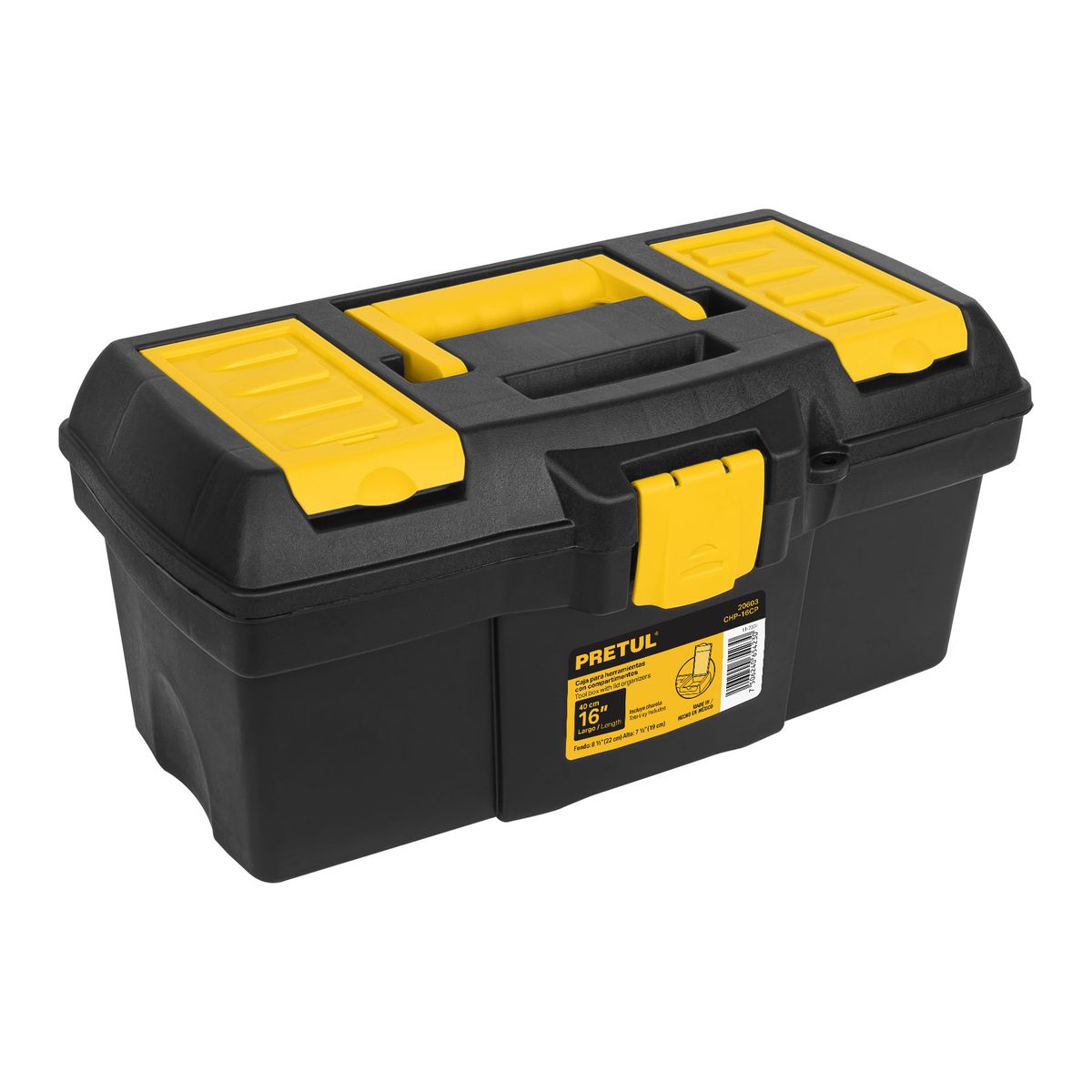 PRETUL - Caja de Herramientas Pretul 16" 20603 - Amarilla / Negra