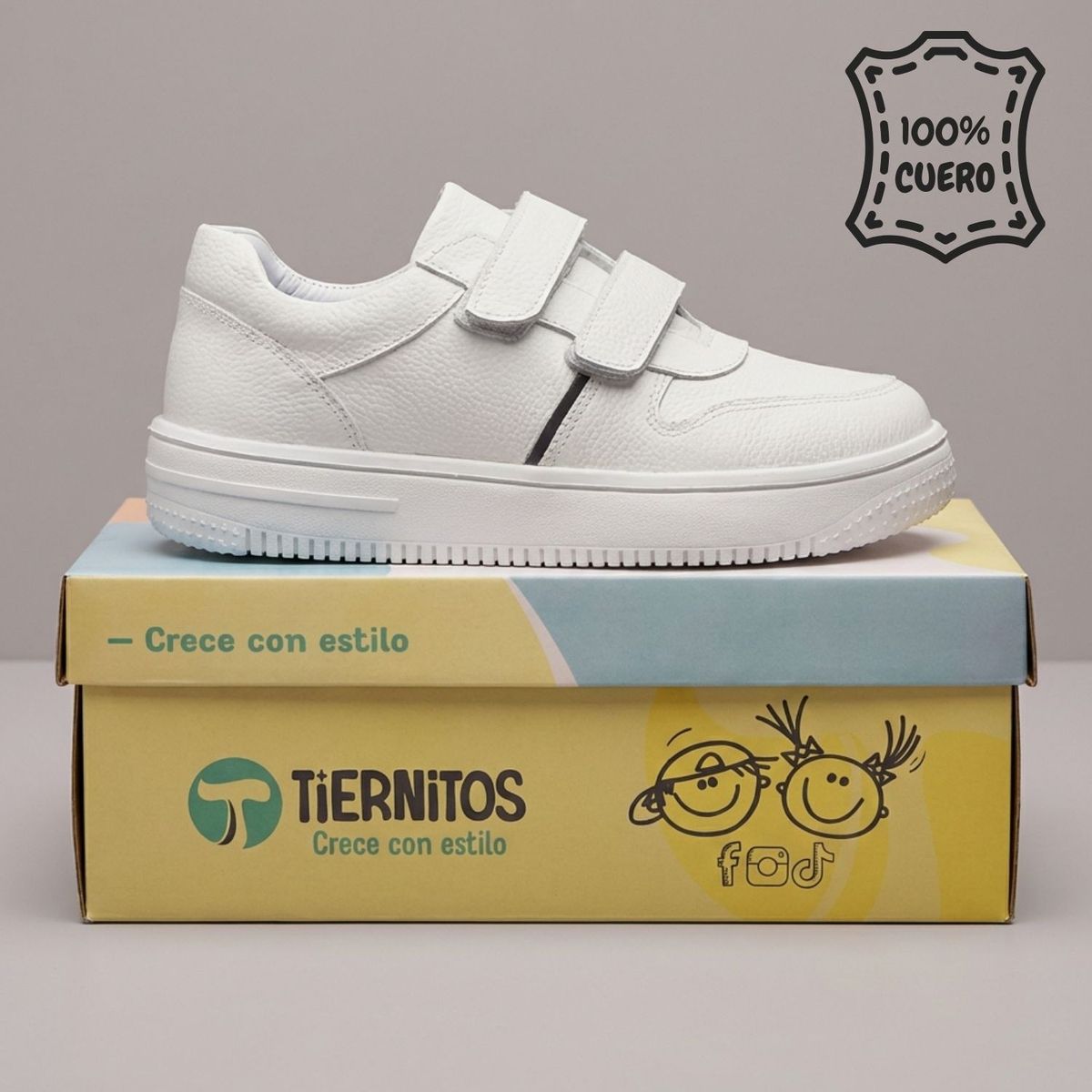 TIERNITOS - Zapatilla escolar de Cuero