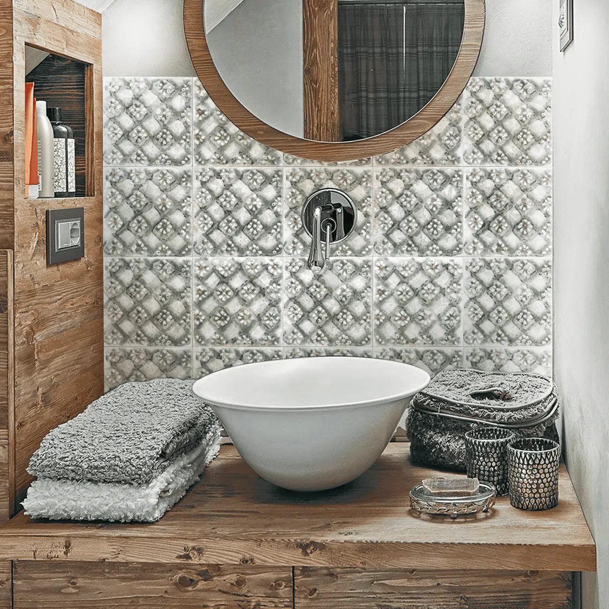 KANTU - PACK DE 12 AZULEJOS RUNAKAY  15X15CM C/U
