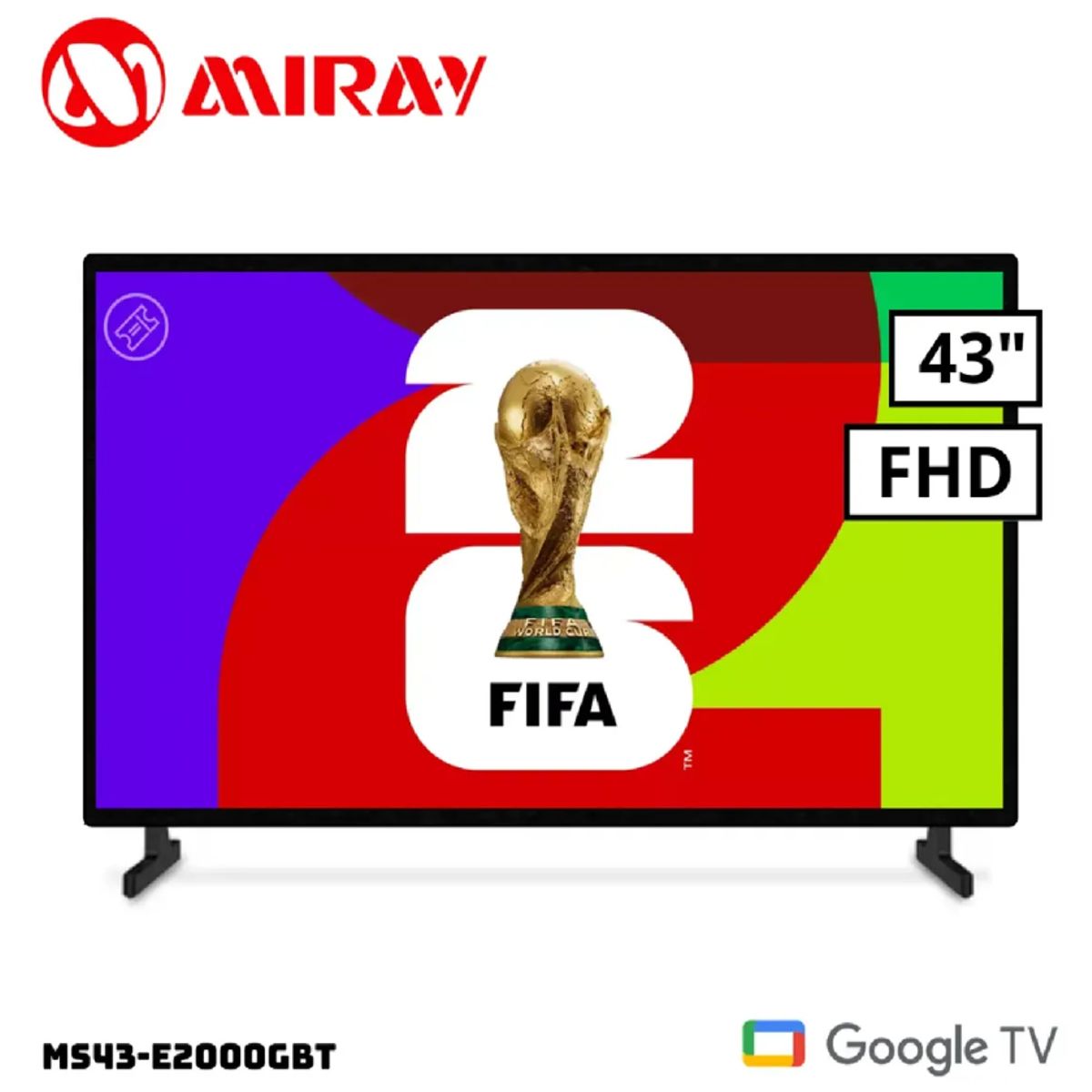 MIRAY - Televisor Miray Google TV LED FHD 43 MS43-E2000GBT - Negro