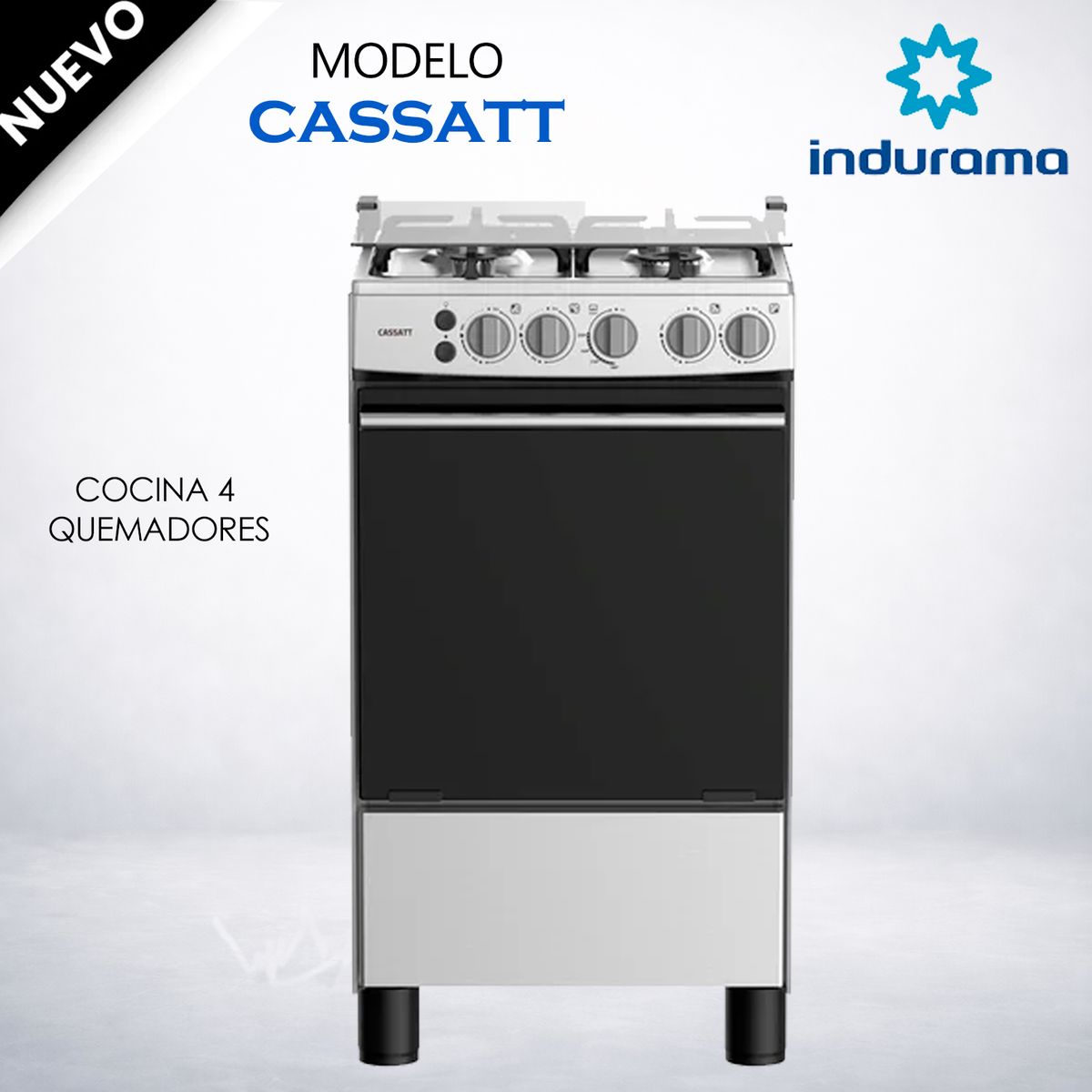 INDURAMA - Cocina Indurama CASSATT Croma 4 Hornillas