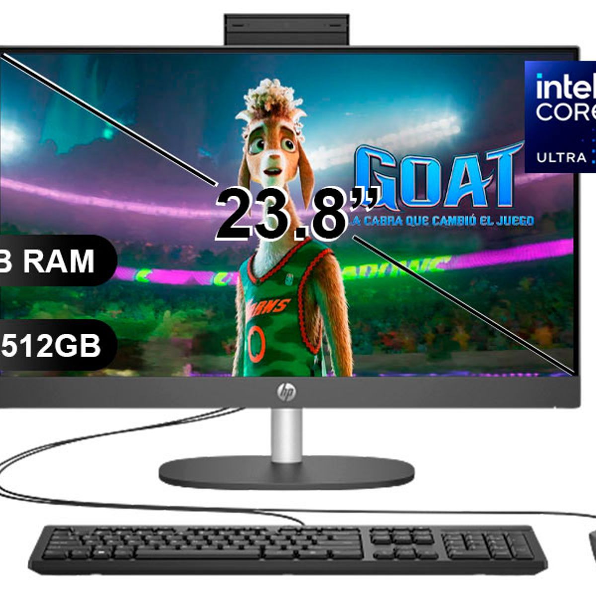 HP - AIO HP ProONE 240 G10 ULTRA5-125U, 16GB RAM, 512GB SSD, SIN WINDOWS, 23.8" (CQ1V5LT)