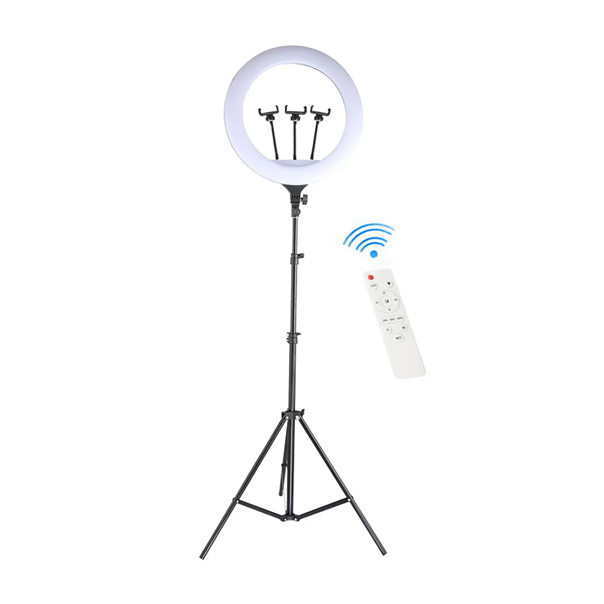 GENERICO - Aro LED 56cm con Trípode Ajustable + Control Remoto y Táctil  Iluminación Pro para Videos y Fotos