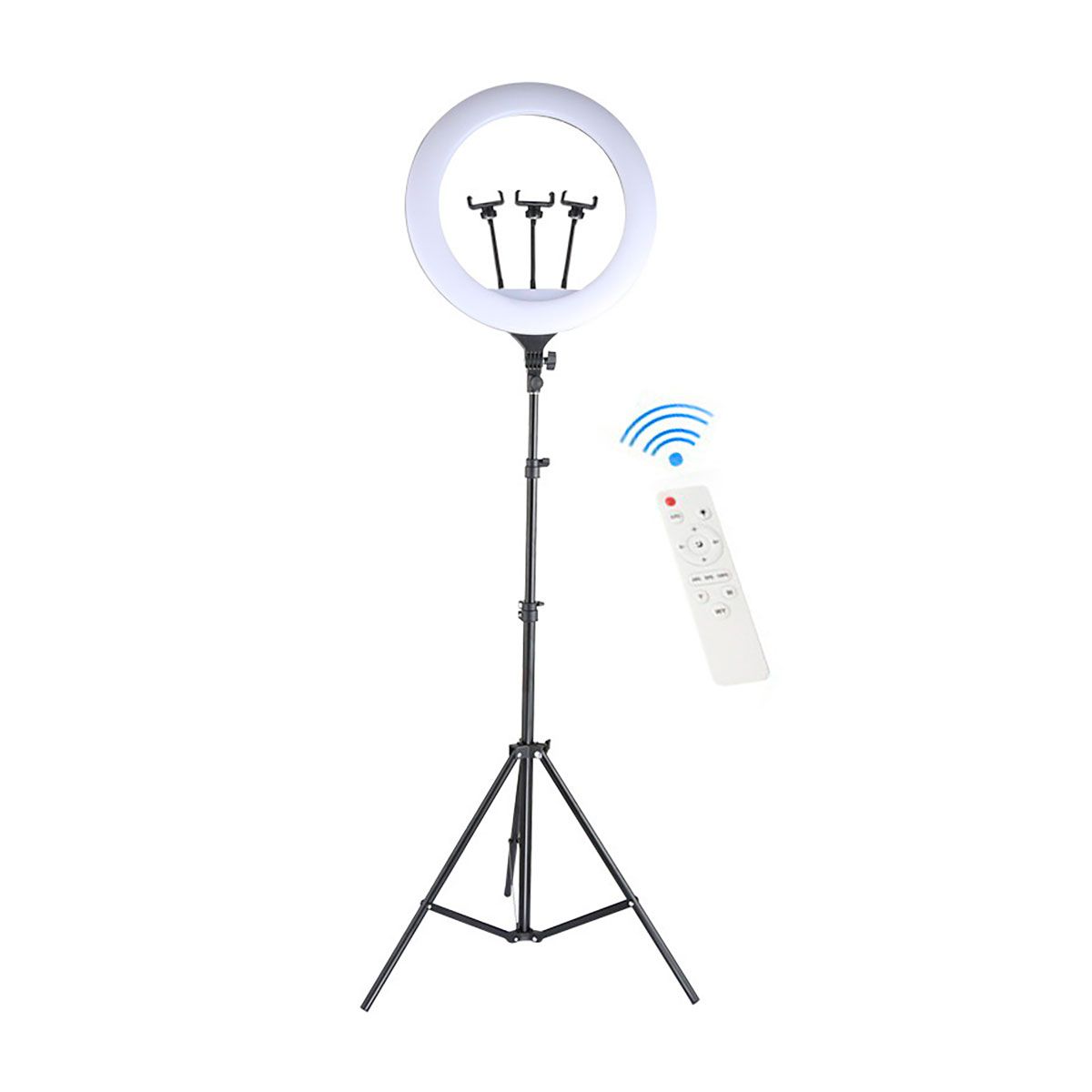 GENERICO - Aro LED 56cm con Trípode Ajustable + Control Remoto y Táctil  Iluminación Pro para Videos y Fotos