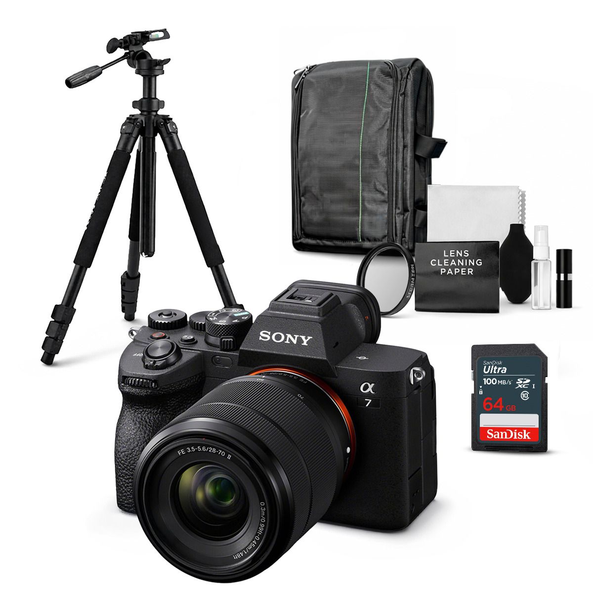 SONY - Cámara Sony Alpha a7 IV Full Frame Mirrorless + Lente 28-70mm II + Kit Ultimate