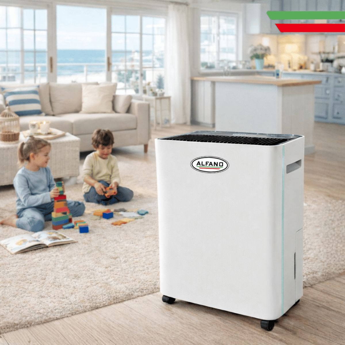 ALFANO - Deshumedecedor Portátil ALFANO Hasta 35 m² 28Lts por Día Deshumidificador Q-28